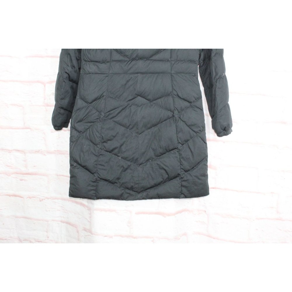 LL Bean Black Polyester Stretch Down Puffer Hooded Winter Coat Size XS - Picture 6 of 9